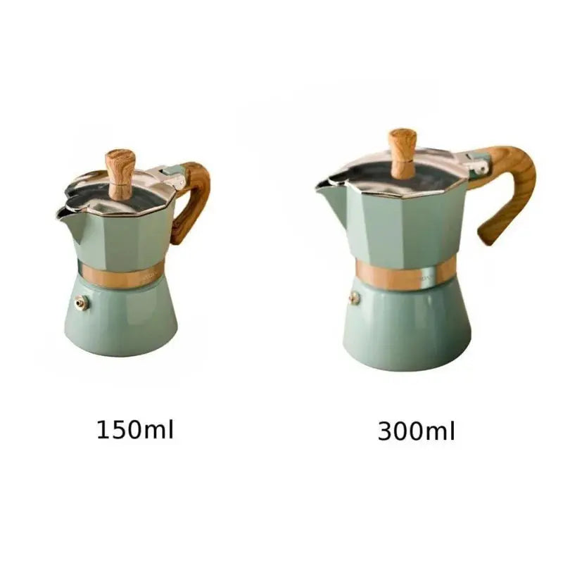 Cafetiere italienne Moka Vintage Vert Deux tailles