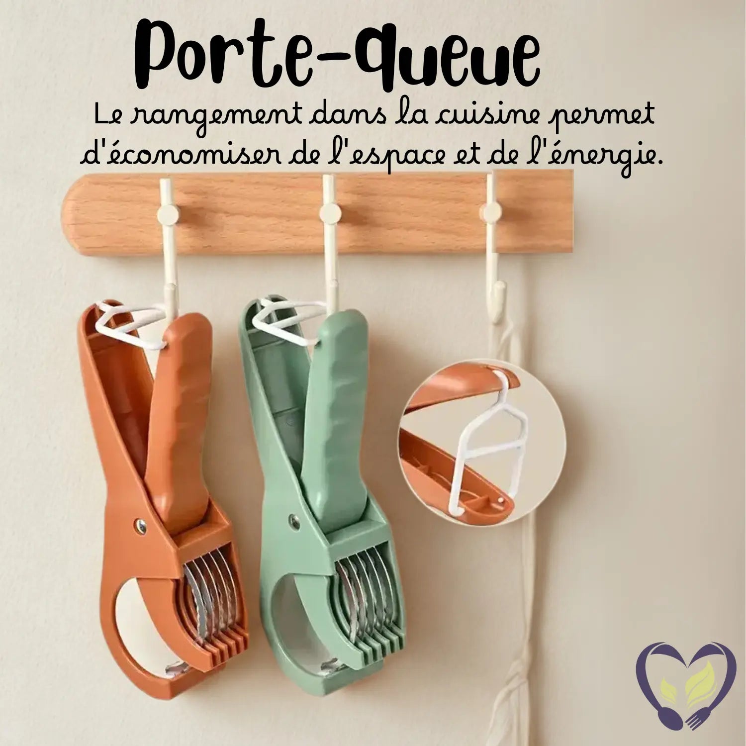 Coupe légumes multifonction porte queue