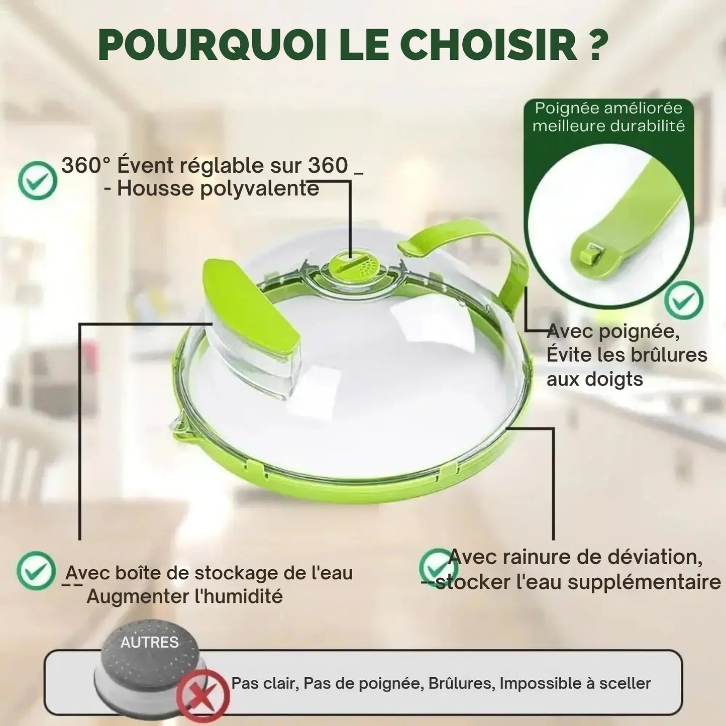Couvercle micro onde antiéclaboussures Gadgets Paradis 