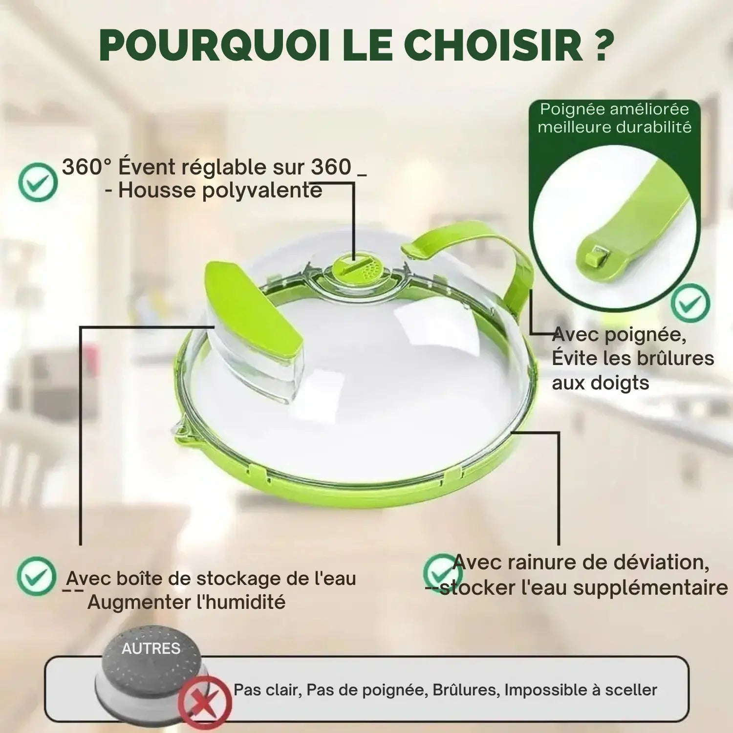 Couvercle micro onde antiéclaboussures Gadgets Paradis 