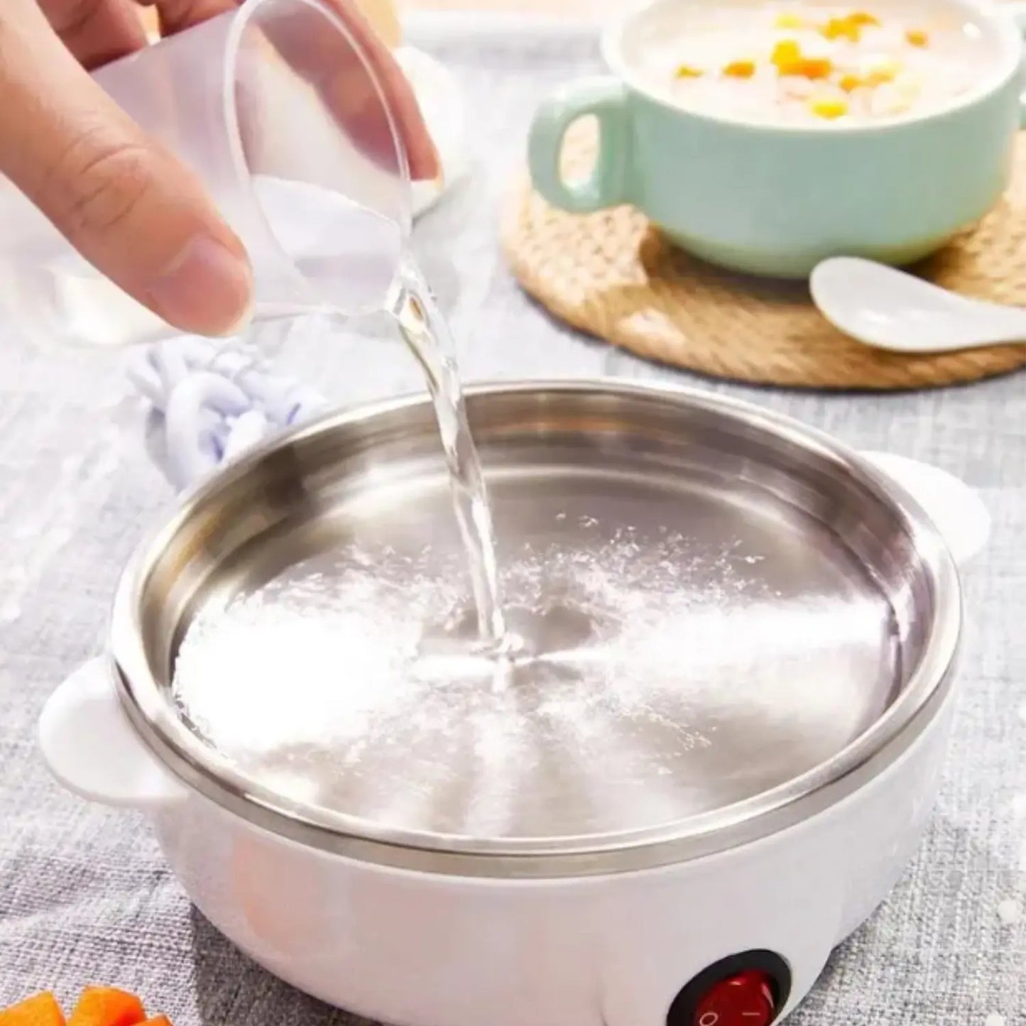 Cuiseur à oeufs à vapeur 110V/220V Multifunctionnel Electric Egg Boiler Double Layers Breakfast Machine 