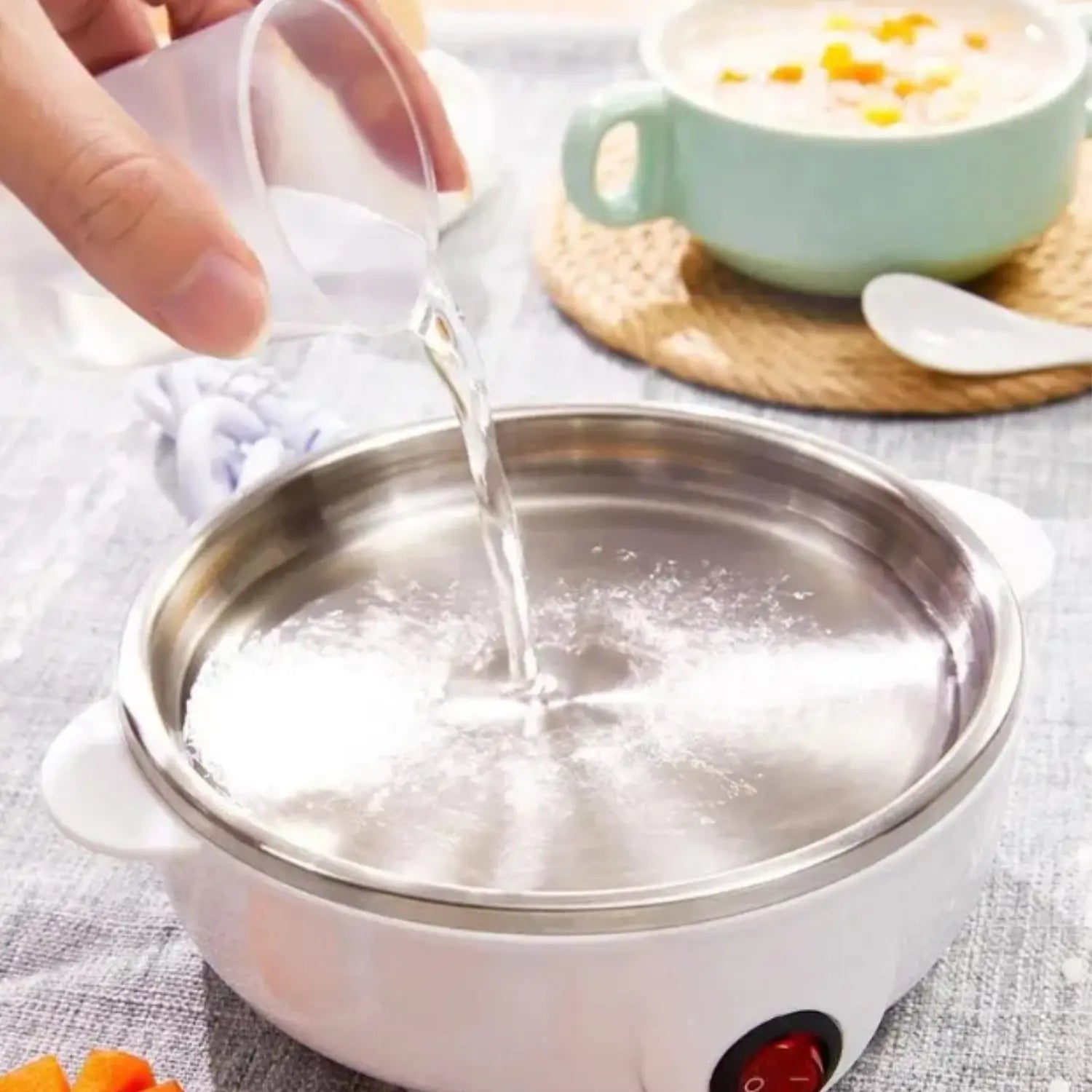 Cuiseur à oeufs à vapeur 110V/220V Multifunctionnel Electric Egg Boiler Double Layers Breakfast Machine 