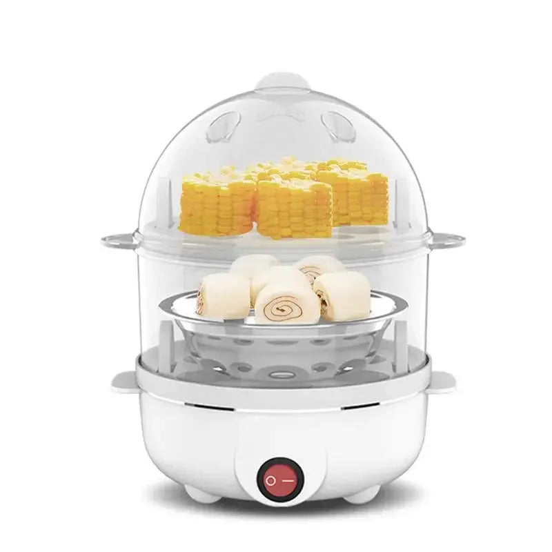 Cuiseur à oeufs à vapeur 110V/220V Multifunctionnel Electric Egg Boiler Double Layers Breakfast Machine 