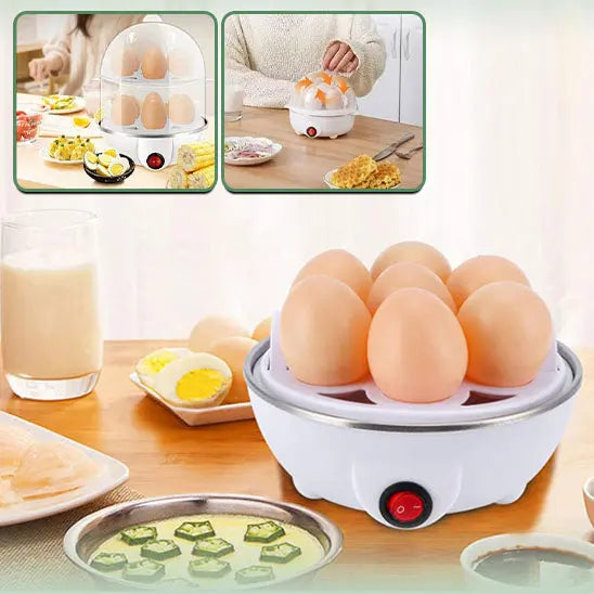 Cuiseur à oeufs à vapeur 110V/220V Multifunctionnel Electric Egg Boiler Double Layers Breakfast Machine 