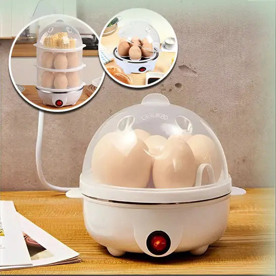 Cuiseur à oeufs à vapeur 110V/220V Multifunctionnel Electric Egg Boiler Double Layers Breakfast Machine 