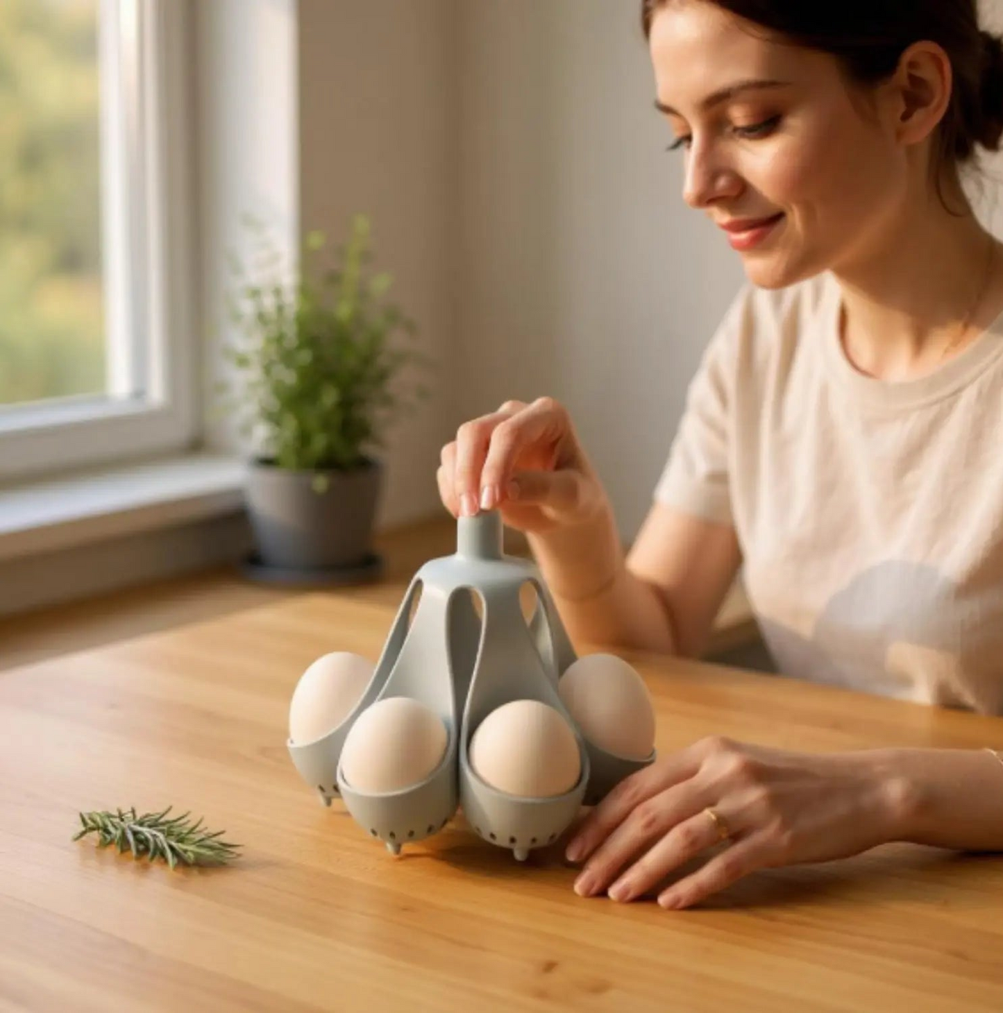 CUISEUR À OEUFS EN SILICONE │ SUPPPORT-VAPEUR Paradis Cuisine