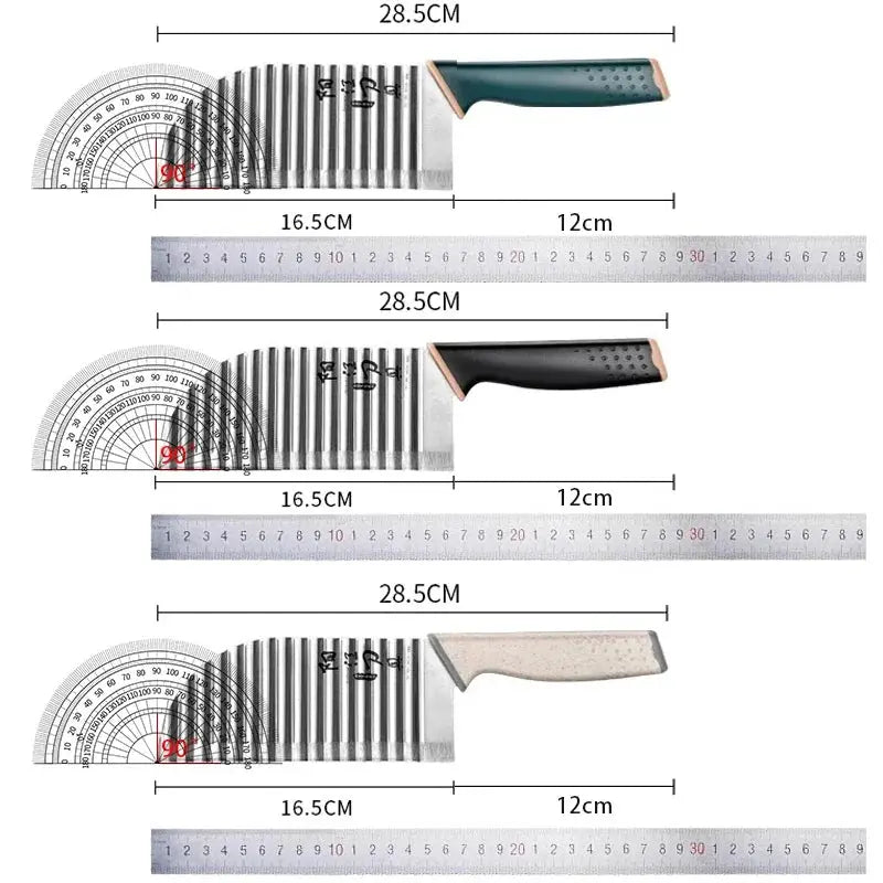 Couteau ondule mesures