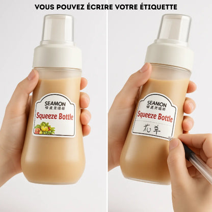Distributeur de sauce à 5 trous etiquettes