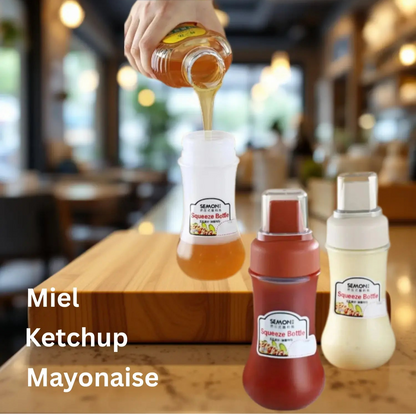 Distributeur de sauce à 5 trous miel