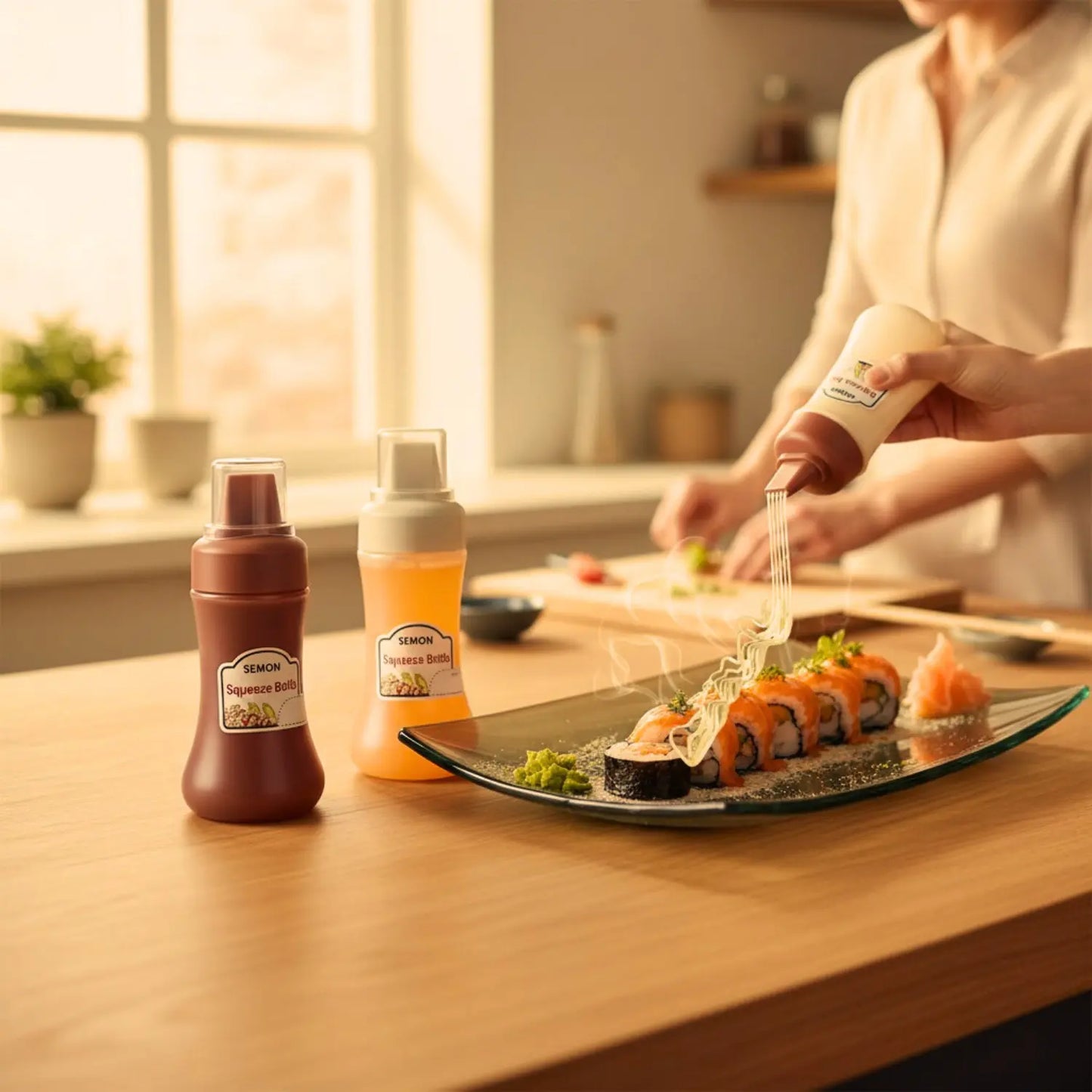 Distributeur de sauce à 5 trous exemple