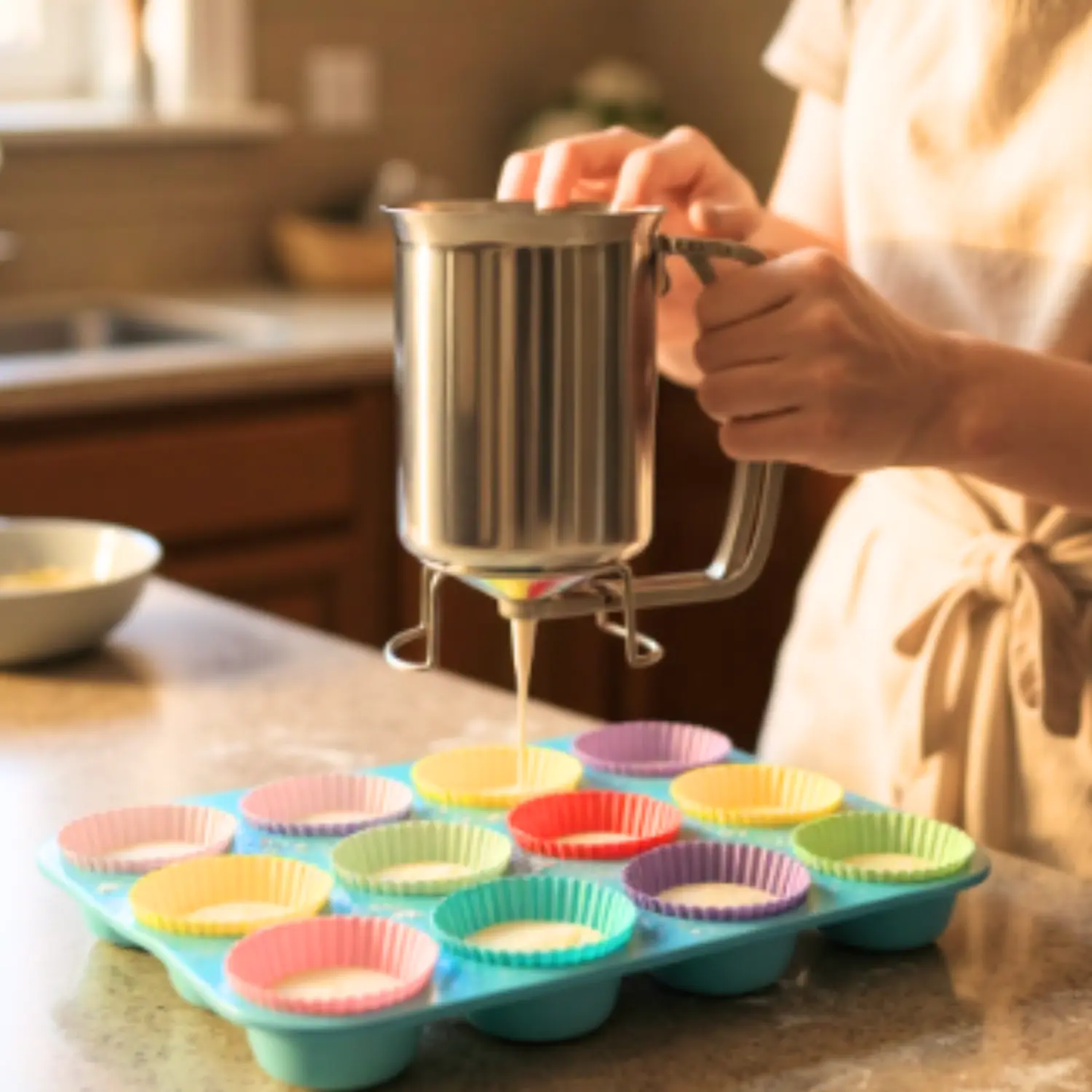 Entonnoir à piston inox patisserie- Paradis Cuisine