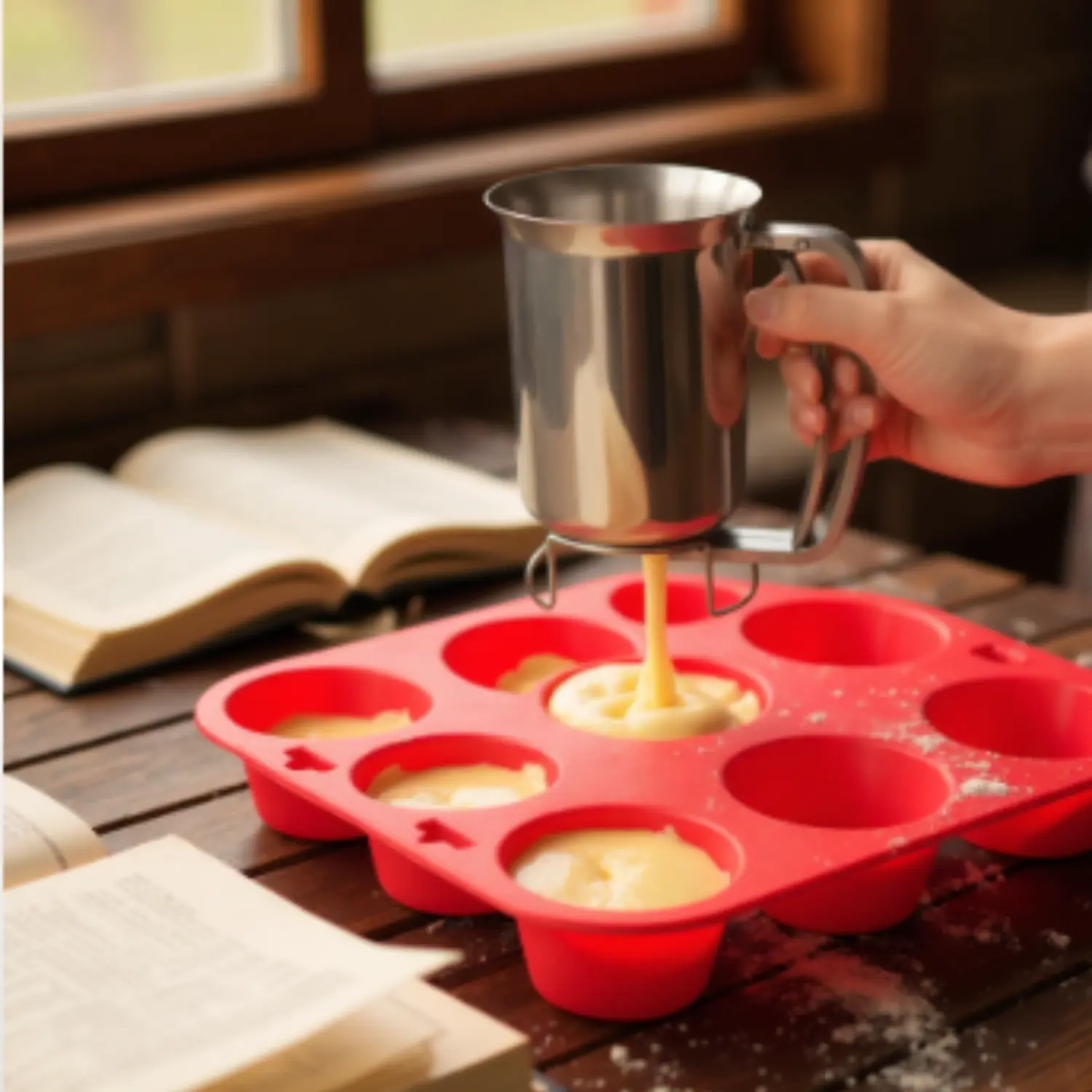 Entonnoir à piston inox usage - Paradis Cuisine