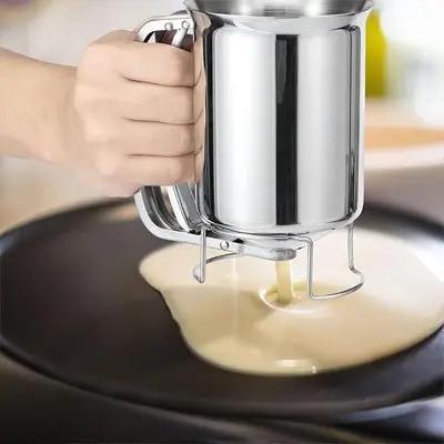 Entonnoir à piston inox usage - Paradis Cuisine