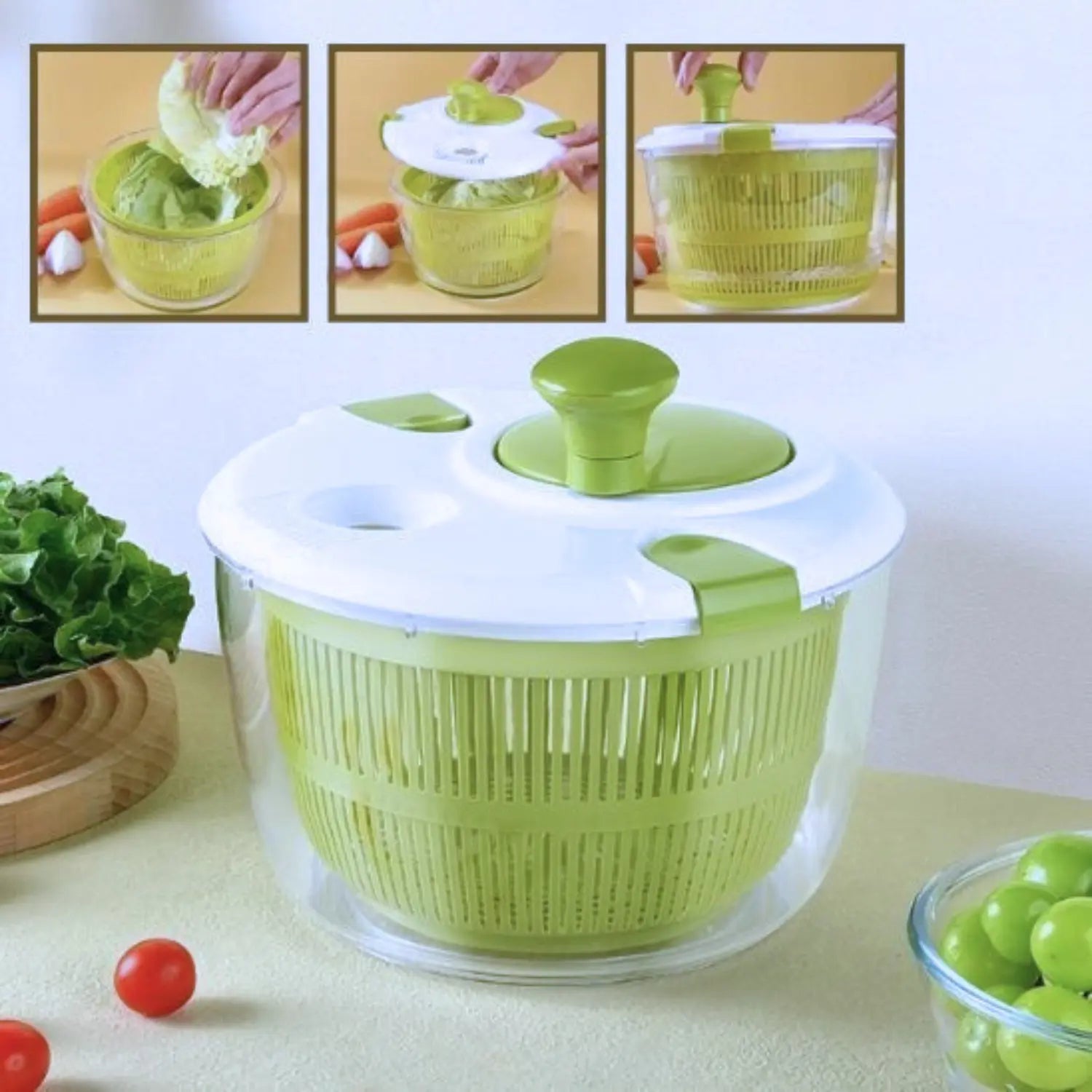 ESSOREUSE À SALADE  AVEC POIGNÉE │LEGU-DEHYDRATOR Paradis Cuisine