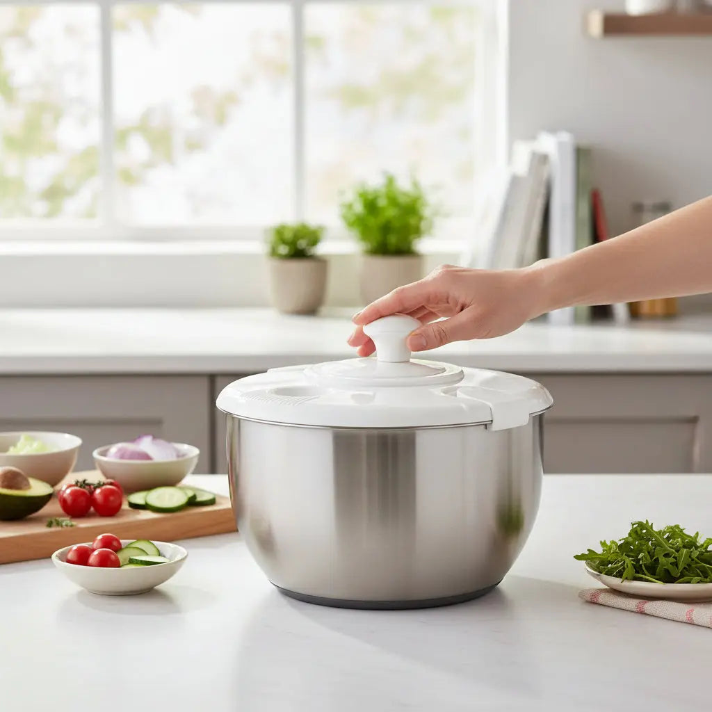 ESSOREUSE À SALADE INOX │ SECODYN Paradis Cuisine