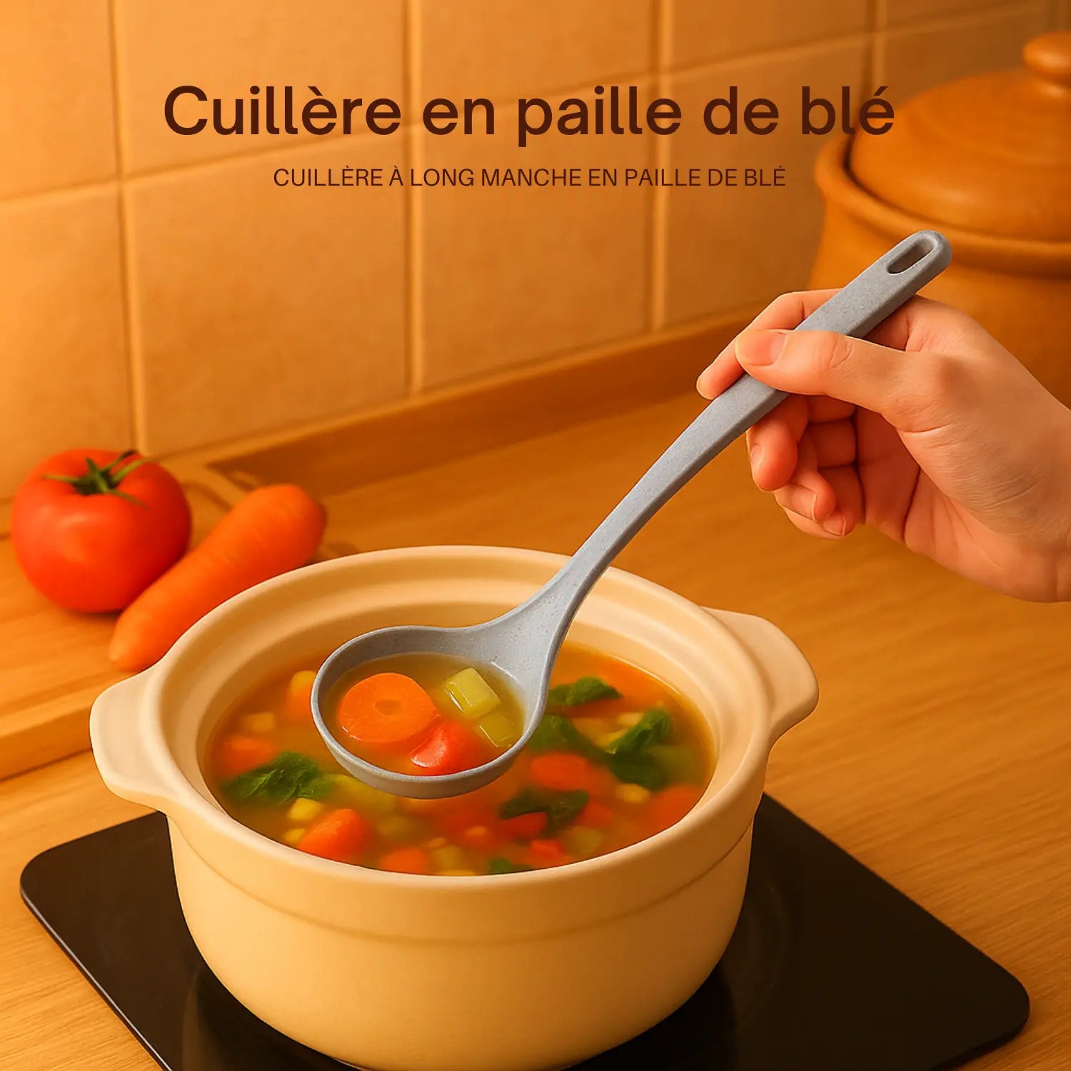 Louche à soupe  et passoire │Paradis-cuisine