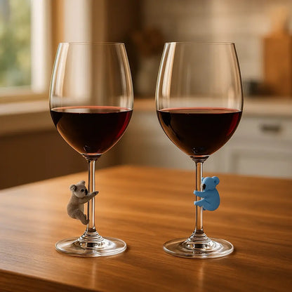 MARQUE VERRE À VINS KOALA EN SILICONE │WINE GLASS IDENTIFIER Paradis Cuisine