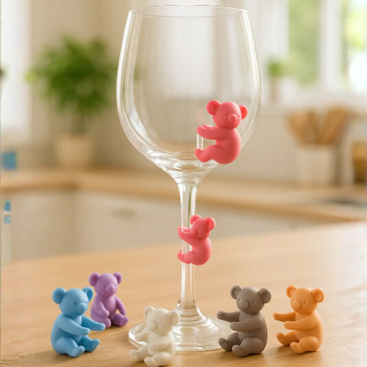 MARQUE VERRE À VINS KOALA EN SILICONE │WINE GLASS IDENTIFIER Paradis Cuisine