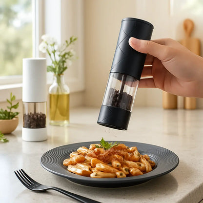 Moulin a sel et poivre electrique blanc et noir