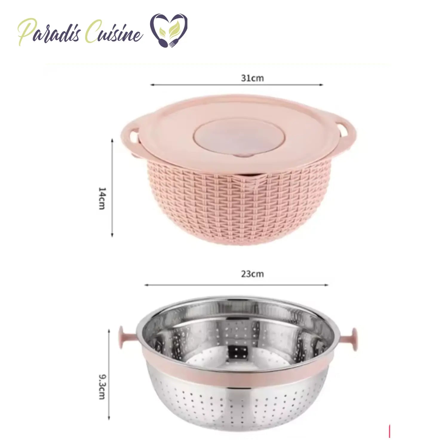 Passoire double couche dimension