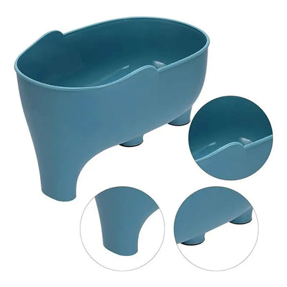 Elephant Shaped Drain Basket Sink Strainer Fruit and Vegetable Washing Leftover Basket Hanging Drainer Rack Kitchen Accessories Paradis Cuisine