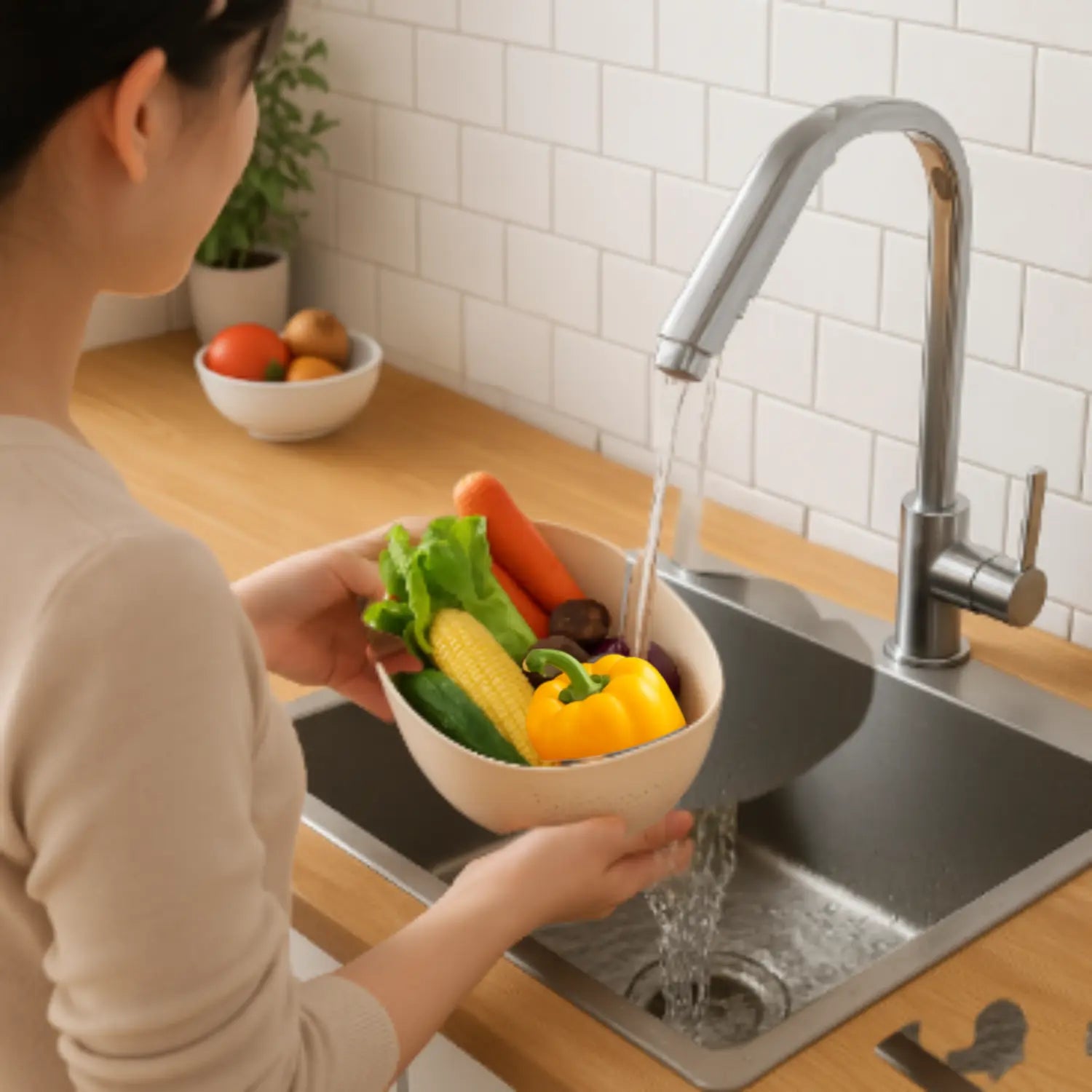 Passoire en plastique légumes