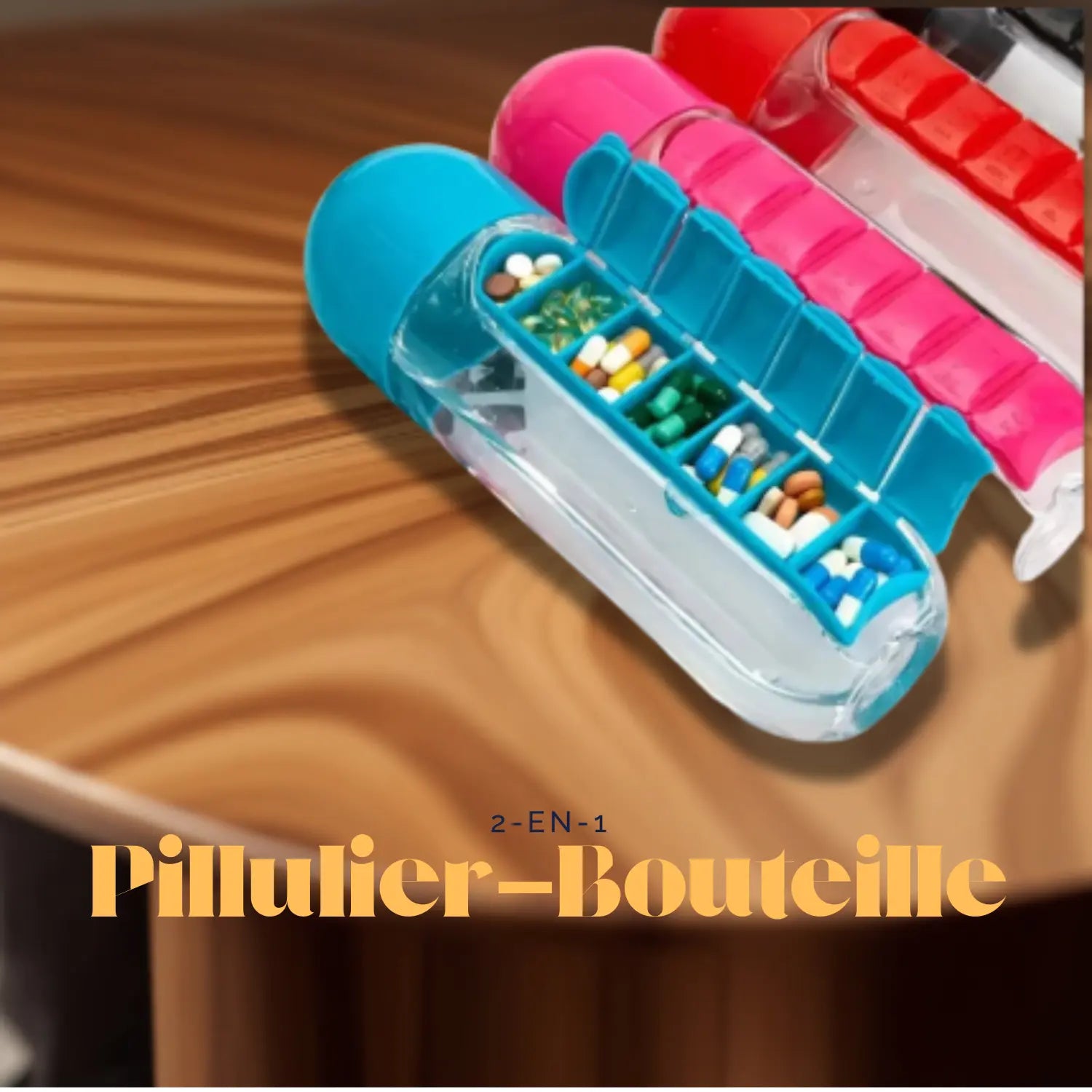 Pillulier bouteille 2-en-1 Demo