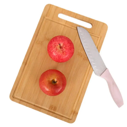 Planche à découper en bois pommes