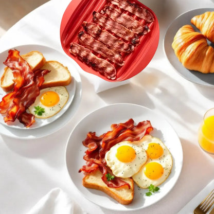 PLATEAU À BACON POUR MICRO ONDES EN SILICONE │ SILICONE-BACON-MAKER Paradis Cuisine