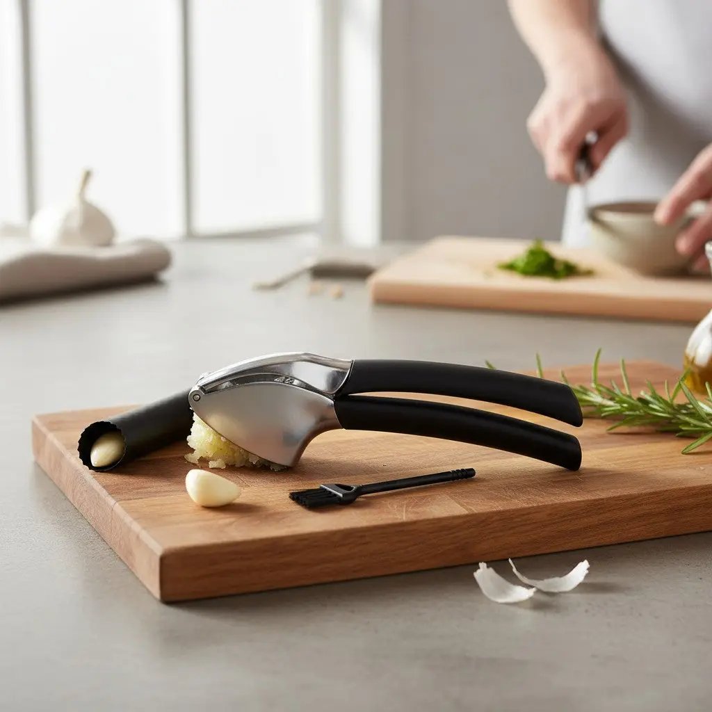 PRESSE AIL À POIGNÉES NOIRES | RUBBER-GARLIC-PRESSER Paradis Cuisine