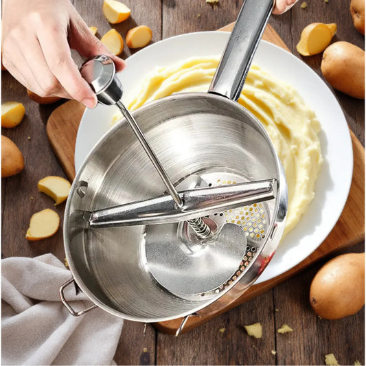 UKCOCO Presse-purée Manuel Inoxydable Outil De Cuisine Pratique Pour Écraser Pommes De Terre Légumes Et Fruits Design Et Compact Pour Préparer Purée Maison UKCOCO Presse-purée Manuel Inoxydable Outil De Cuisine Pratique Pour Écraser Pommes De Terre Légumes Et Fruits Design Et Compact Pour Préparer Purée Maison