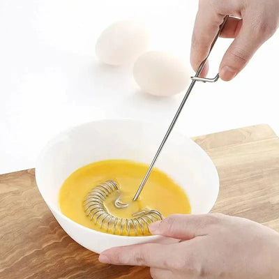 Stainless Steel Spring Egg Beater Sauce Blender Mini Whisk Milk Frother Foamer Creative Cooking Tools  Cooking Accessories Paradis Cuisine