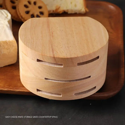 Set de couteau à fromage bloque de bois