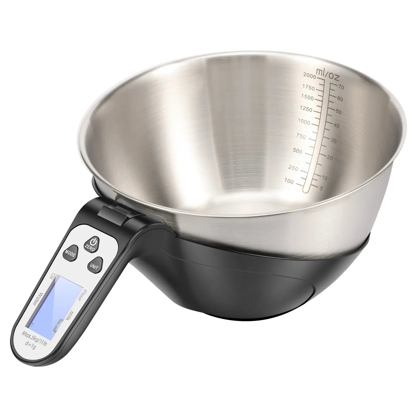 Digital Kitchens Scale with Bowl Weight Scale Stainless Steel/Plastic  Food Scale Kitchen Scale With Graduated Scale ml/oz Bowl Paradis Cuisine