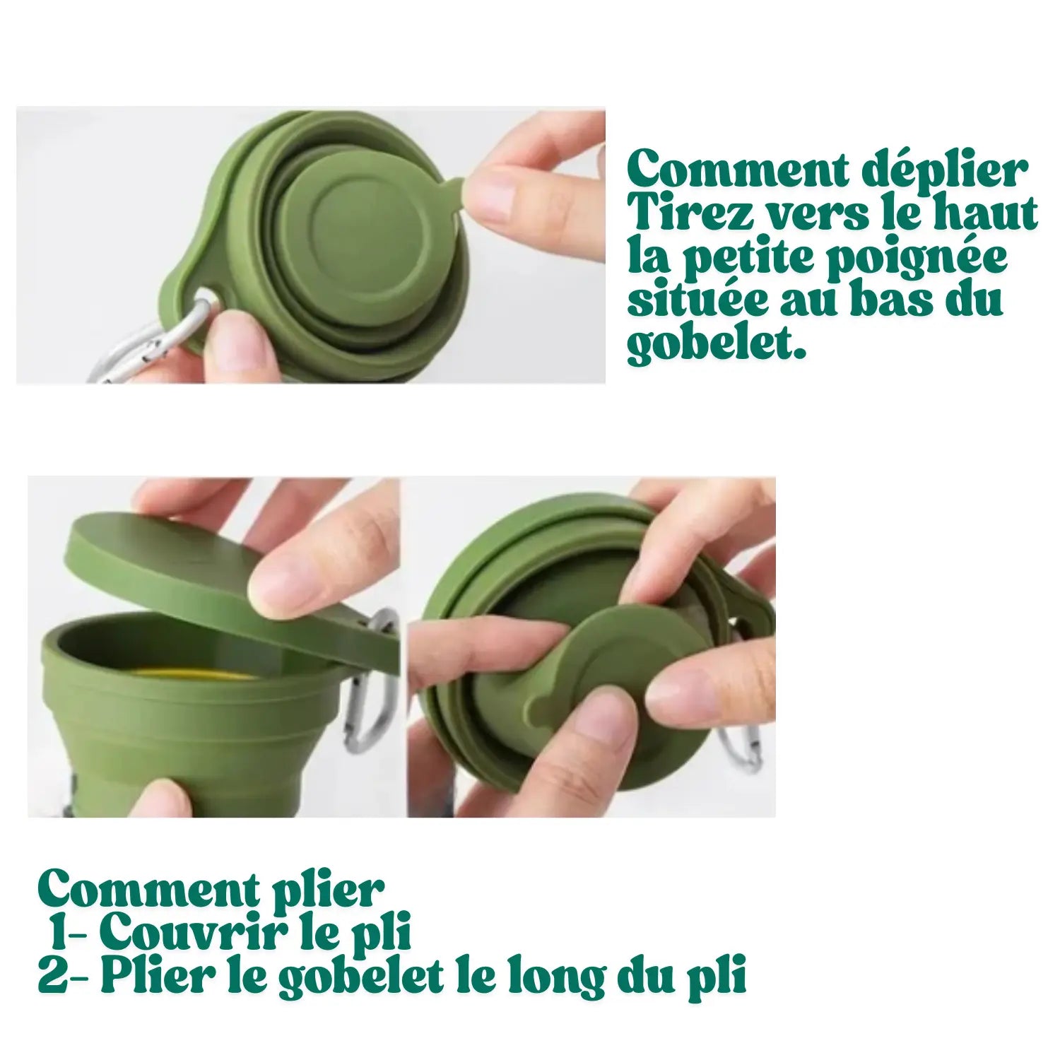 Tasse Pliable Portable Plier et Deplier