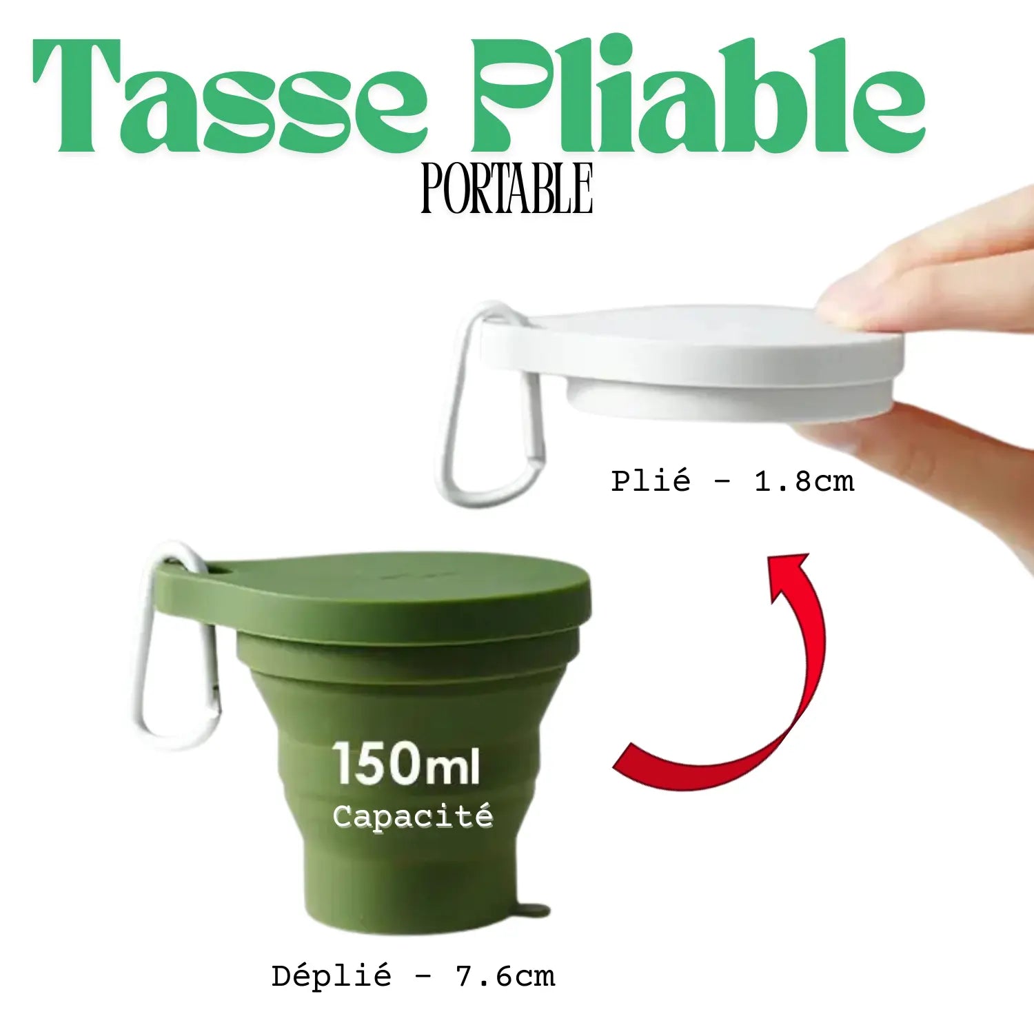 🥛TASSE PLIABLE EN SILICONE│FOLDING CUP Paradis Cuisine