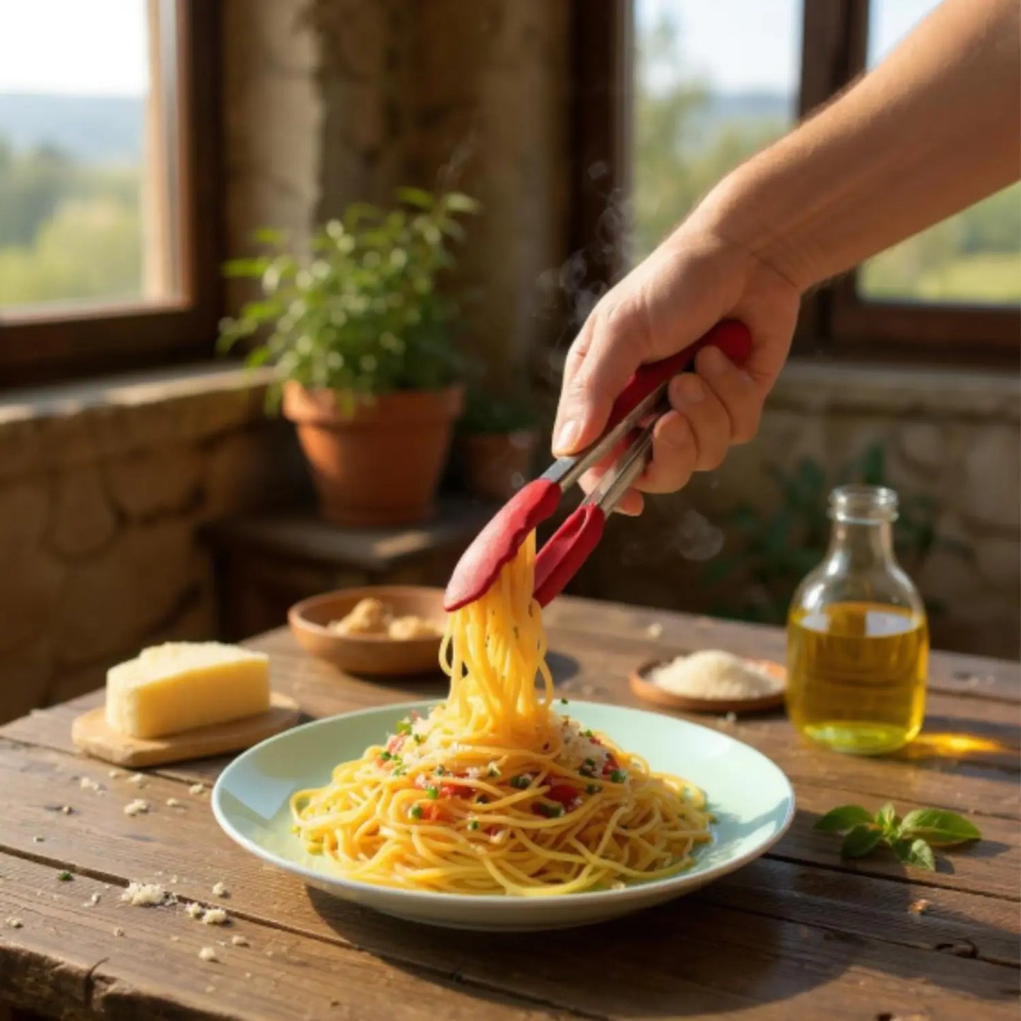 PINCE DE CUISINE EN ACIER ET SILICONE │ PINCE ALIMENTAIRE Paradis Cuisine