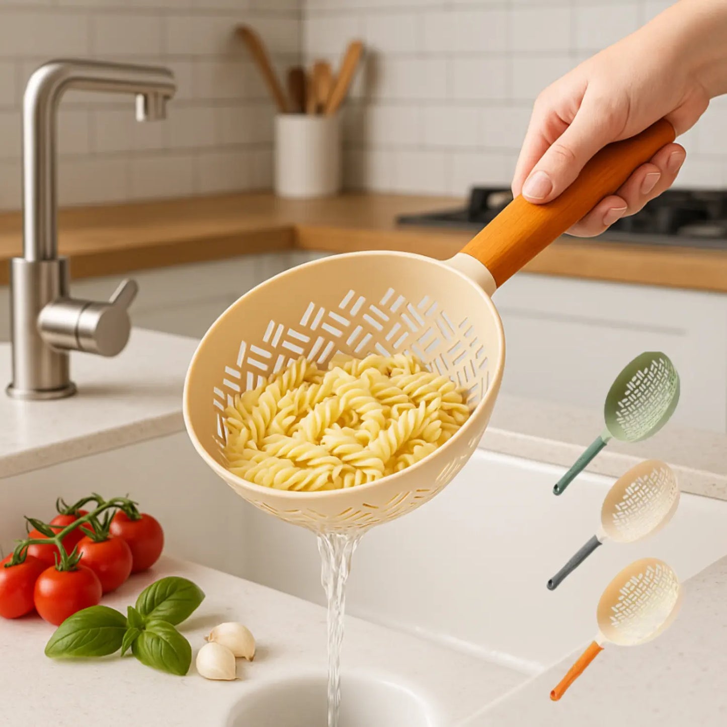 Écumoire à pates en silicone -Paradis-Cuisine