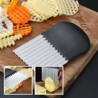 coupe frite  poigne en  plastique  noir