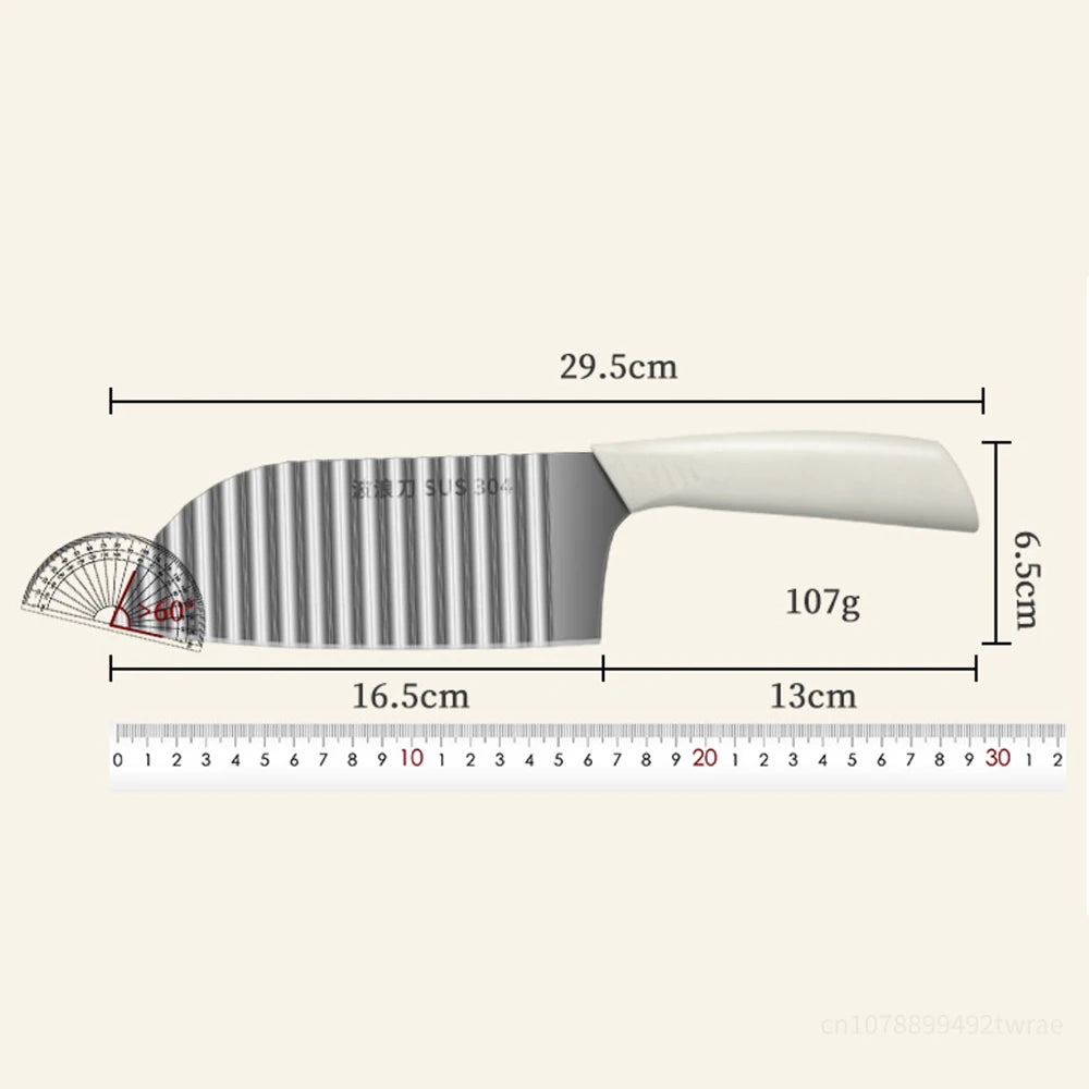 couteau ondule dimensions