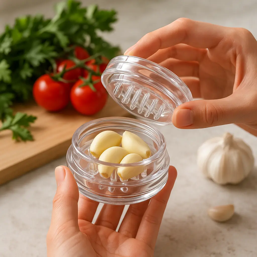 PRESSE AIL MANUELLE ROTATIVE TRANSPARENTE | GARLIC CHOPPER Paradis Cuisine