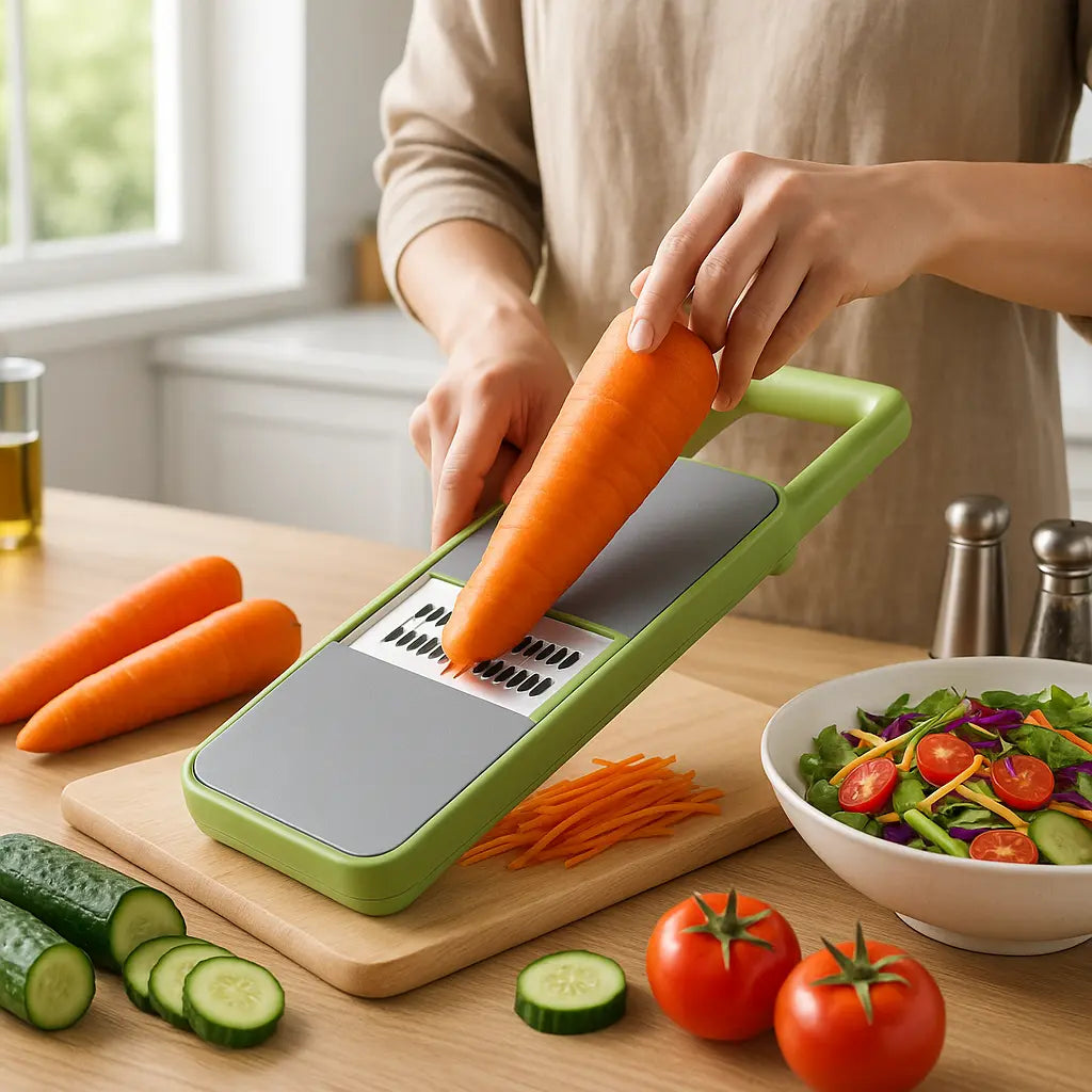 Mandoline Cuisine Multifonction - vert blanc - Paradis Cuisine