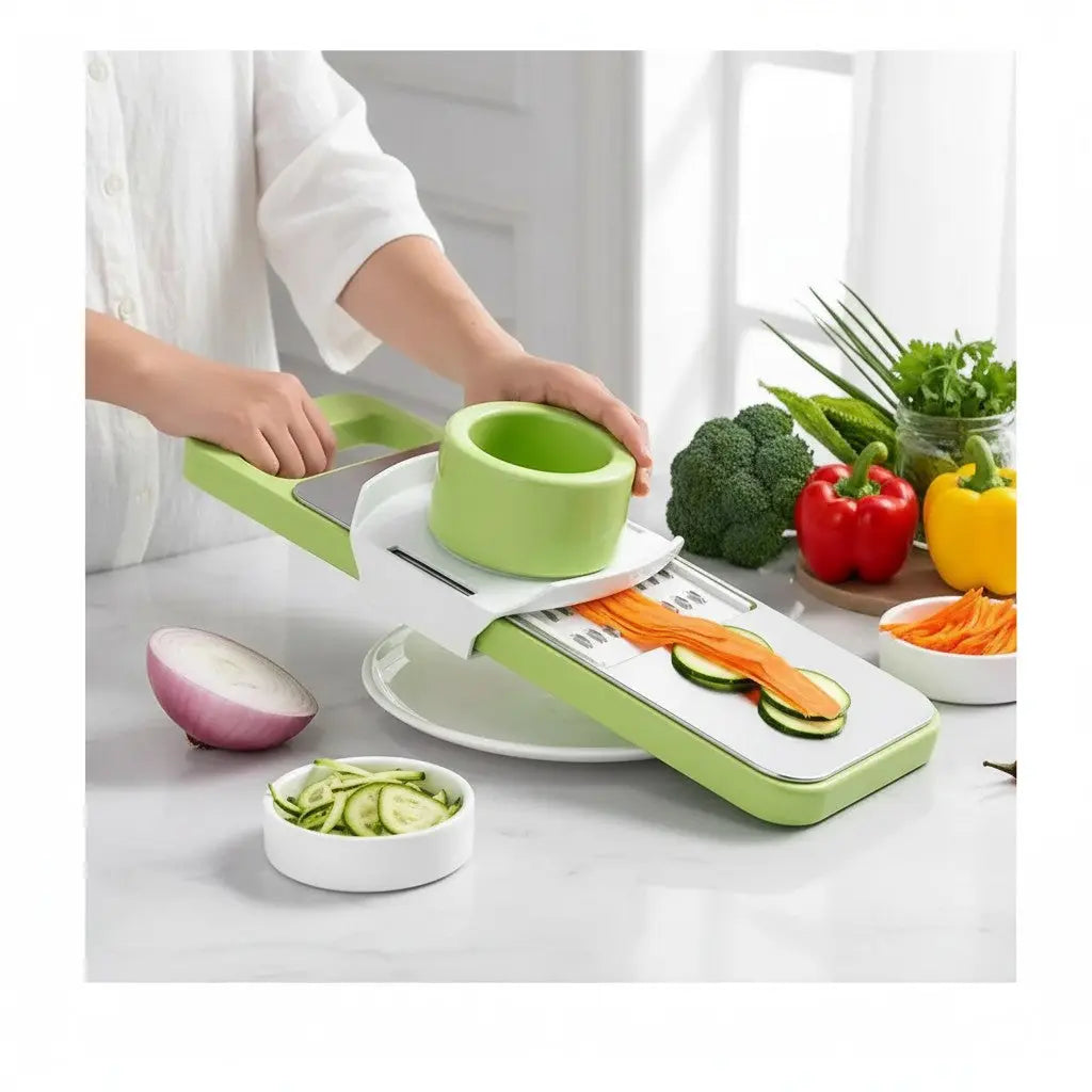 Mandoline Cuisine Multifonction - vert blanc - Paradis Cuisine